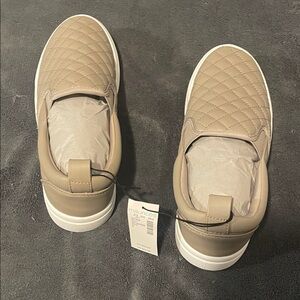 Maurices Beige Quilted Slip-On Loafers